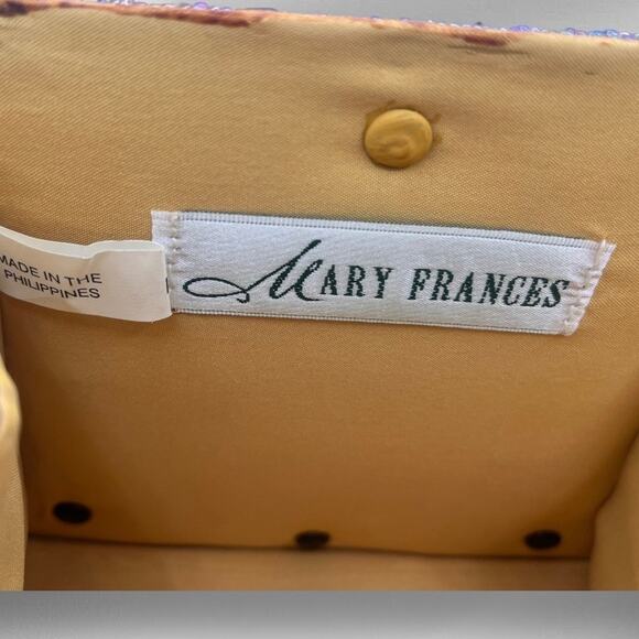 Mary Frances Unique Beaded Vintage Structured Bag with Beaded Shoulder Strap - Picture 4 of 4